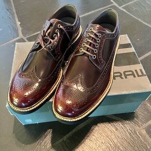 G star longwing wingtip leather shoes men 7/40 new